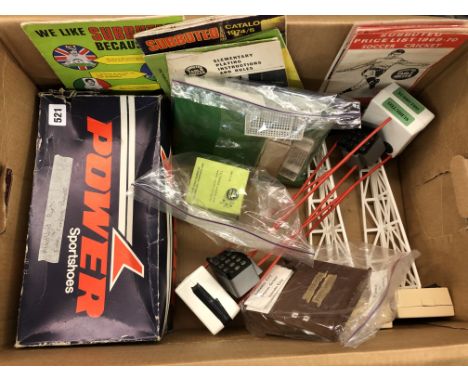 SUBBUTEO FLOOD LIGHTS, PARTS AND FENCING, TV TOWER, SCORE BOARD AND NAMES, FIVE ASIDE PITCH AND VARIOUS CATALOGUES AND PRICE 