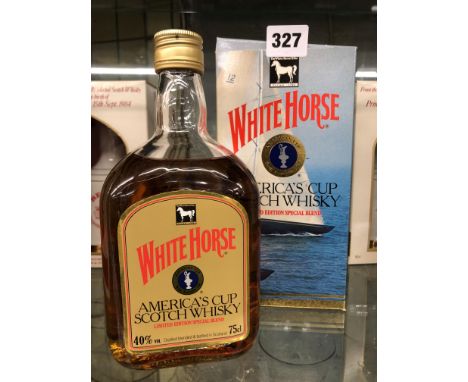 BOXED WHITE HORSE LIMITED EDITION AMERICAS CUP SCOTCH WHISKY