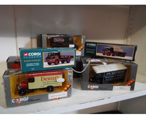 Seven boxed Corgi Classic die cast vehicles comprising of a Bedford O Series lorry in Pickfords livery No. D953/16 a Bedford 