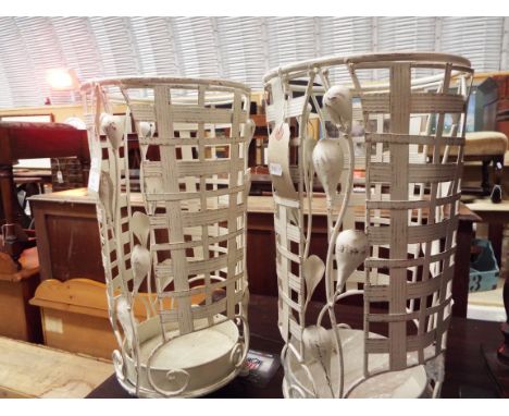 A pair of wire-work stick stand