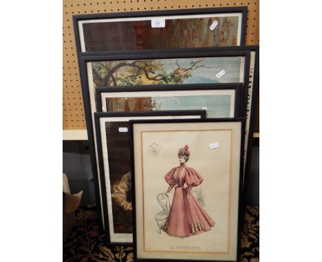A quantity of Edwardian Pears chromolithographs to include hunting scene, portrait, child playing with pets etc, all framed