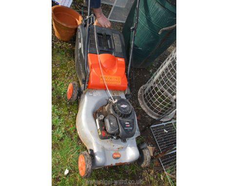 A Flymo (Briggs &amp; Stratton engine) push lawn Mower, 46" cut.