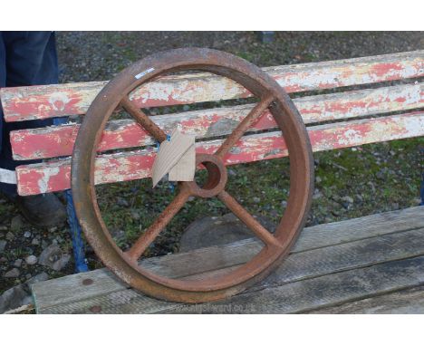 A cast iron Cambridge roll ring, 20" diameter