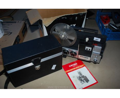 Boxed Cinerex 934 projector Dual 8mm -no power lead but in a case.