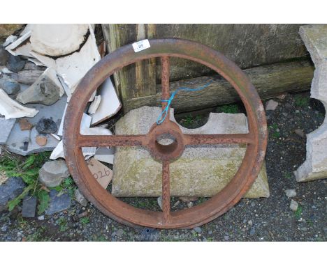 A cast iron Cambridge Roll ring, 20" diameter.