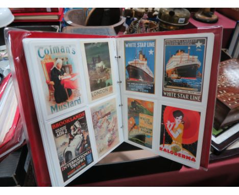 A Good Collection of Reproduction Postcards to Illustrate Vintage Poster Designs, themes including Railway travel, soap produ