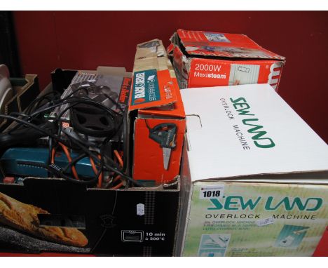 Maxisteam Wallpaper Stripper, Sewland overlock machine, Black and Decker Scorpion, electric planer, other tools (Untested: so