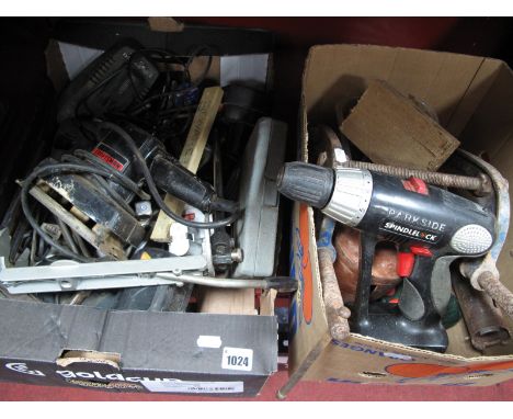 G-Clamp, drills, sander, drill bits etc:- One Box
