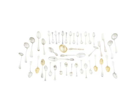 A Victorian silver gilt spoon William Henry Jackson, London 1885, the large bowl of oval from, the fluted an knopped stem cas