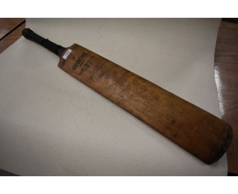 A vintage Slazenger cricket bat, Len Hutton facsimile autograph.