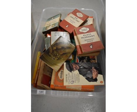 A carton of a large selection of Penguin books including 'The Adventures of Sherlock Holmes' by Sir Arthur Conan Doyle also '