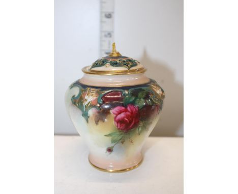 A small Royal Worcester potpourri pot 