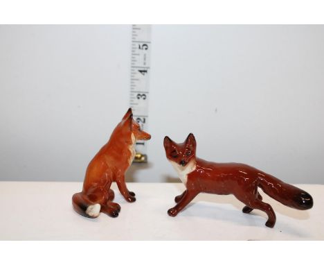 Two vintage Beswick fox figures 