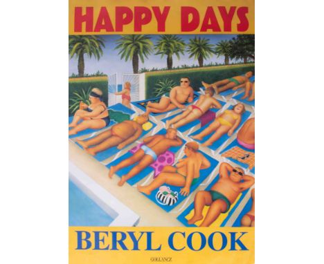 Beryl Cook (1926-2008) 'Happy Days' poster 59cm x 42cm, now out of print issued in 1995 by her publisher Victor Golancz for t