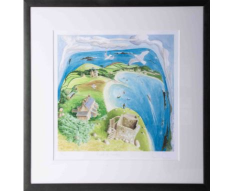 Francis Farmer, 'Flight of Freedom' limited edition print 70/195, signed, 35cm x 35cm, framed and glazed. Artists bio on reve