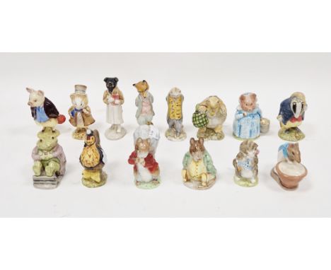 Group of&nbsp; Beswick pottery Beatrix Potter figures, printed brown Frederick Warne marks, including: Sir Isaac Newton, Tomm