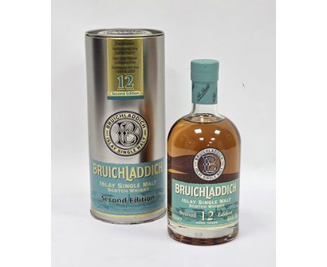 Brookladdich 12 year old Islay single malt Scotch whisky, 2nd edition, 700ml, 46% vol, housed in original metal tin&nbsp;