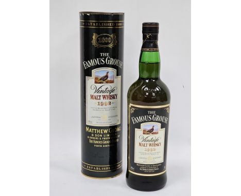 The Famous Grouse vintage malt whisky 1992 100% oak matured malt scotch whisky distilled 1992 bottled in 2004 produced by Mat