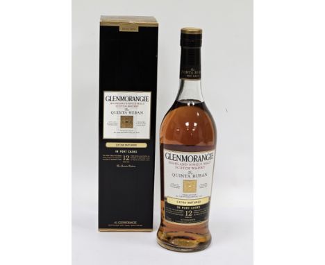 Bottle of Glenmorangie Quinta Ruba Extra Matured Import Casks 12 year old single malt Scotch whisky, 70cl, 46% vol, in origin