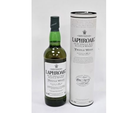 Bottle of Laphroaig Triple Wood Islay single malt scotch whisky, 700ml, 48% vol, in original box&nbsp;