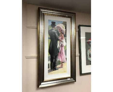 Sevd : At the races, textured print on board, limited edition, 29 cm x 79 cm 