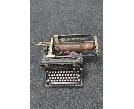 An antique Underwood typewriter 