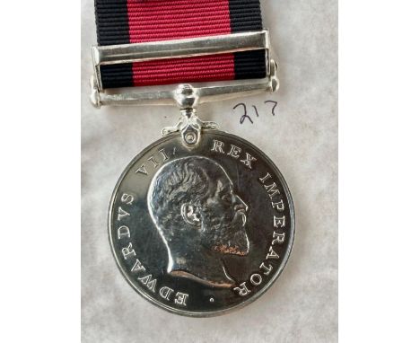 1906 Natal Rebellion medal to Tpr J A MacDonald, Transvaal mounted rifles. Sgt Mjr M K Gandi served in this Campaign; he was 