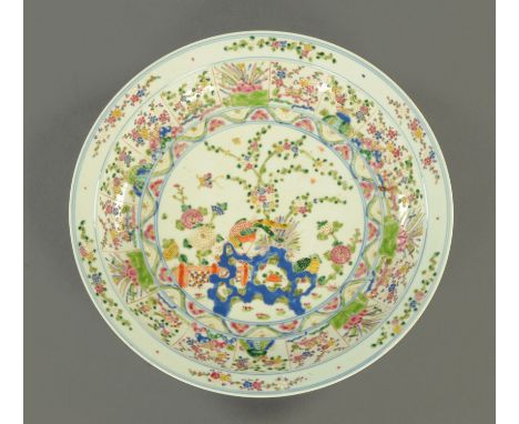 A Chinese charger, with Kangxi marks.  Diameter 40.5 cm.    CONDITION REPORT:  The charger is in generally extremely good con