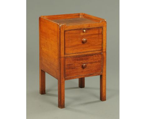 A mahogany tray top commode, now a cupboard and drawer.  Width 48 cm. 