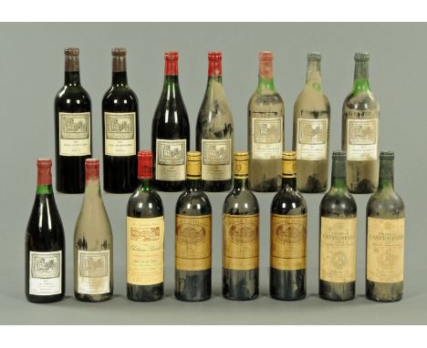 Fifteen bottles of vintage wine, 3 Chateau Batailley Pauillac 1986 Grand Cru Classe, 2 Chateau Fonreaud 1974 Listrac, 1 Chate