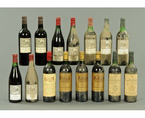 Fifteen bottles of vintage wine, 3 Chateau Batailley Pauillac 1986 Grand Cru Classe, 2 Chateau Fonreaud 1974 Listrac, 1 Chate