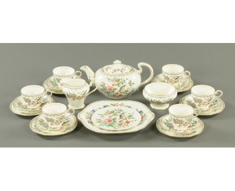 An Aynsley Pembroke part tea service, foliate patterned, (23 pieces).    CONDITION REPORT:  All pieces in this lot are in ext