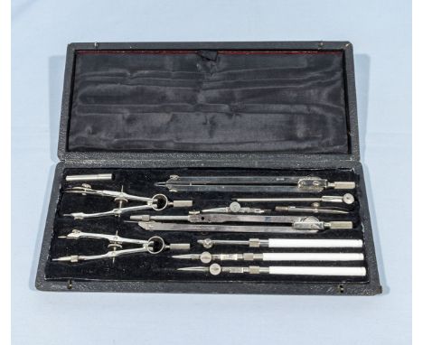Vintage draughtsman's technical drawing set 