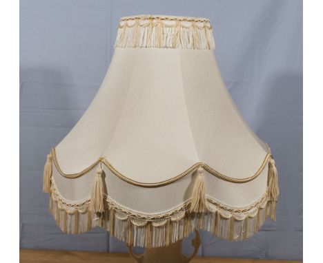 A large white lamp shade, 40cm tall