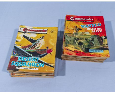 25 vintage Commando Comics no 417/461 all 1/-