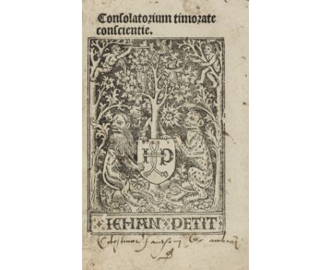 Nider (Johannes). Consolatorium timorate conscientie, [Paris]: Jean Petit, c.1503-18, [104] leaves, signatures a-n8, gothic l