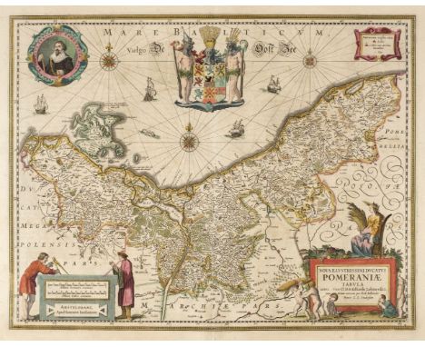 Poland/Pomerania. Jansson (Jan), Nova Illustrissimi ducta Pomeraniae tabula, Amsterdam, circa 1630, engraved map with contemp