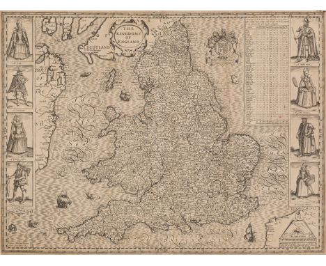 England &amp; Wales. Speed (John), The Kingdome of England, 1st edition, John Sudbury &amp; George Humble, 1611, uncoloured e