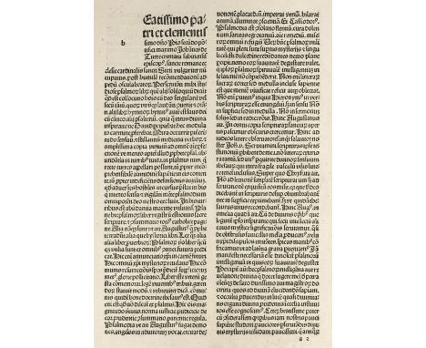 Turrecremata (Johannes de). Glosa psalterij Joha?nis de turrecremata, Strassburg: [Printer of the 1483 Jordanus i.e. Georg Hu