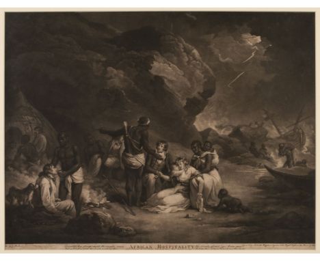 * Smith (John Raphael). African Hospitality, published Feby 1st. 1791, uncoloured mezzotint after George Morland, trimmed to 