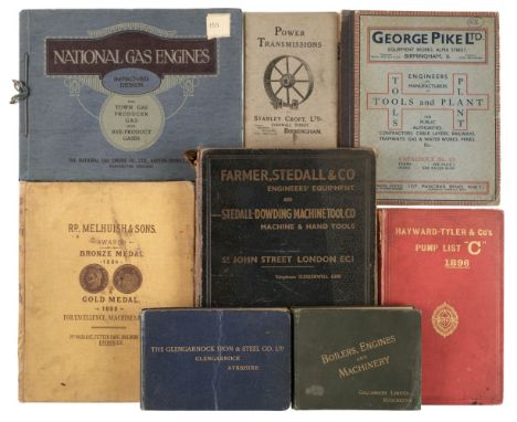 Trade Catalogues. Eight trade catalogues for machines, tools &amp; engineering, late 19th/early 20th c., including: 1. Descri