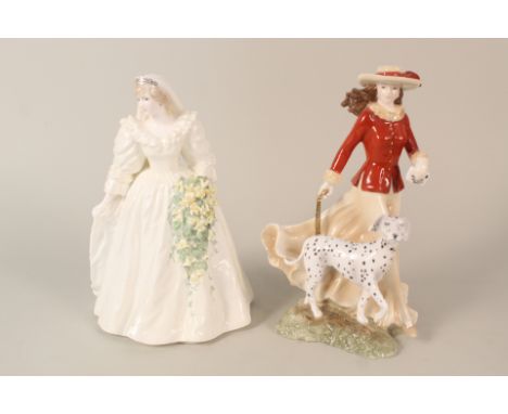 Royal Worcester figurines, Millie plus Coalport Diana Princess of Wales