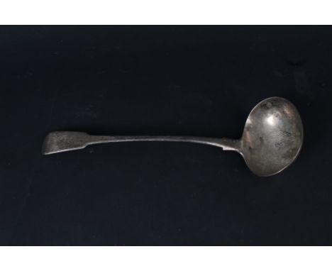 A silver ladle, London 1824