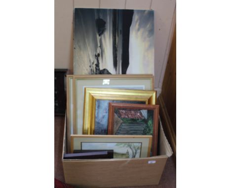 A David Shepherd signed print 'Farmyard Friends' plus other pictures