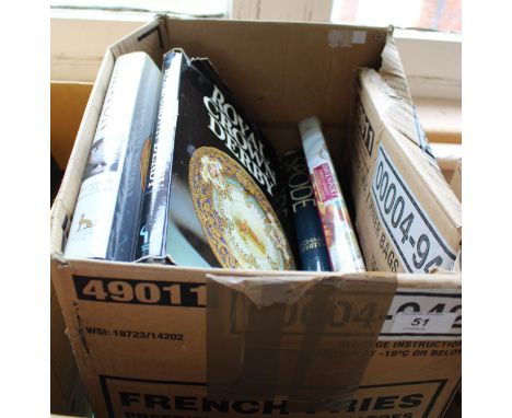 Various volumes on specialised ceramics including Lowestoft, Minton, Spode, Royal Crown Derby etc