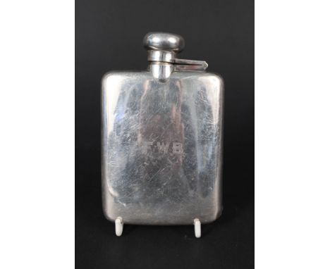 A silver flask, Birmingham 1919 (as found)