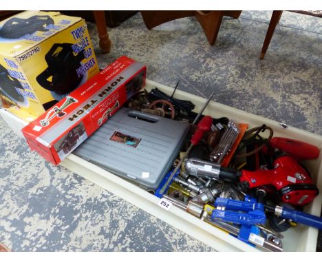 A QUANTITY OF TOOLS ETC. 