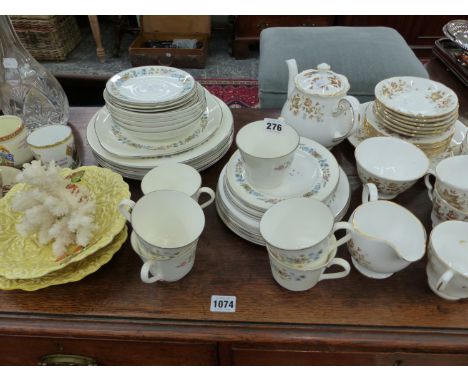 COLCLOUGH PART TEA SERVICE, A DOULTON PASTORALE PART TEA SERVICE, A DECANTER ETC. 