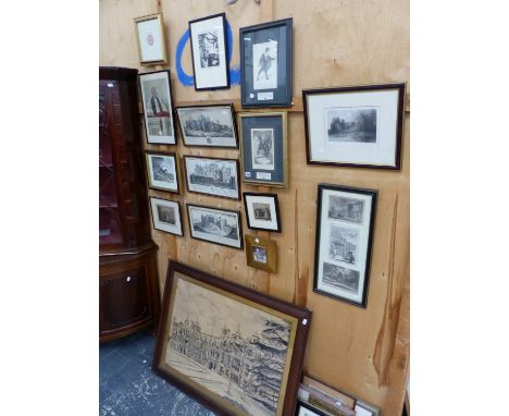 A COLLECTION OF ANTIQUE AND LATER PORTRAIT AND TOPOGRAPHICAL PRINTS INCLUDING THEATRICAL SUBJECTS ( QTY)