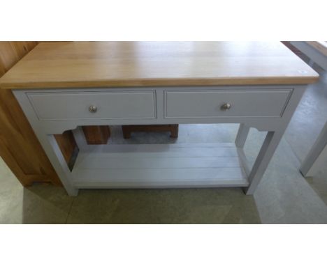 A Bramblecrest two drawer console table - Height 83 cm x Width 120cm x Depth 40cm  